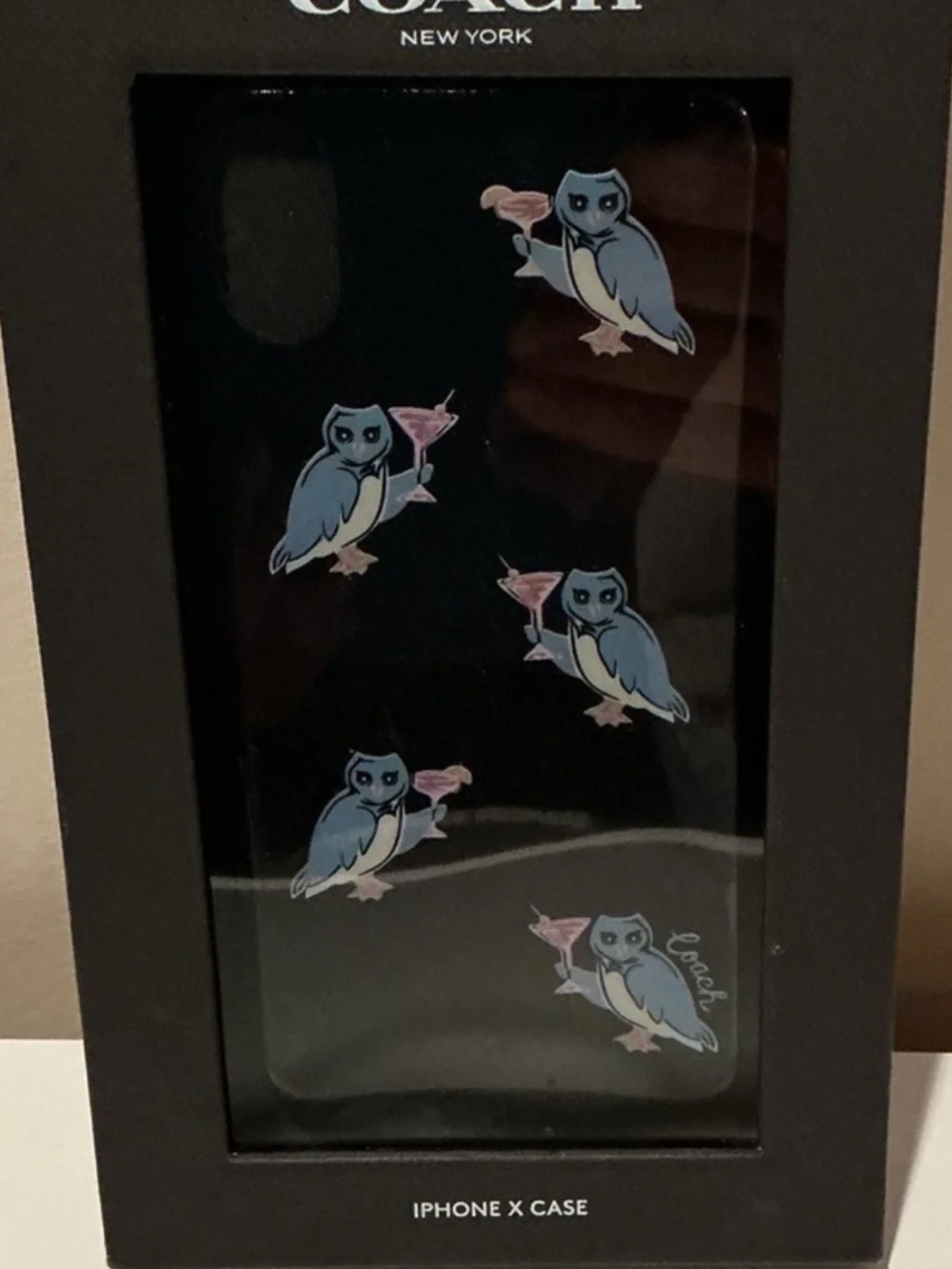 Coach X-Phone Case Owls with Cocktails NWT